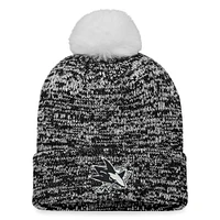 Bonnet en tricot à revers Glimmer Fanatics pour femmes, noir, San Jose Sharks, avec pompon