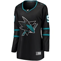 Maillot pour femmes Fanatics Evander Kane noir San Jose Sharks Alternate Premier Breakaway