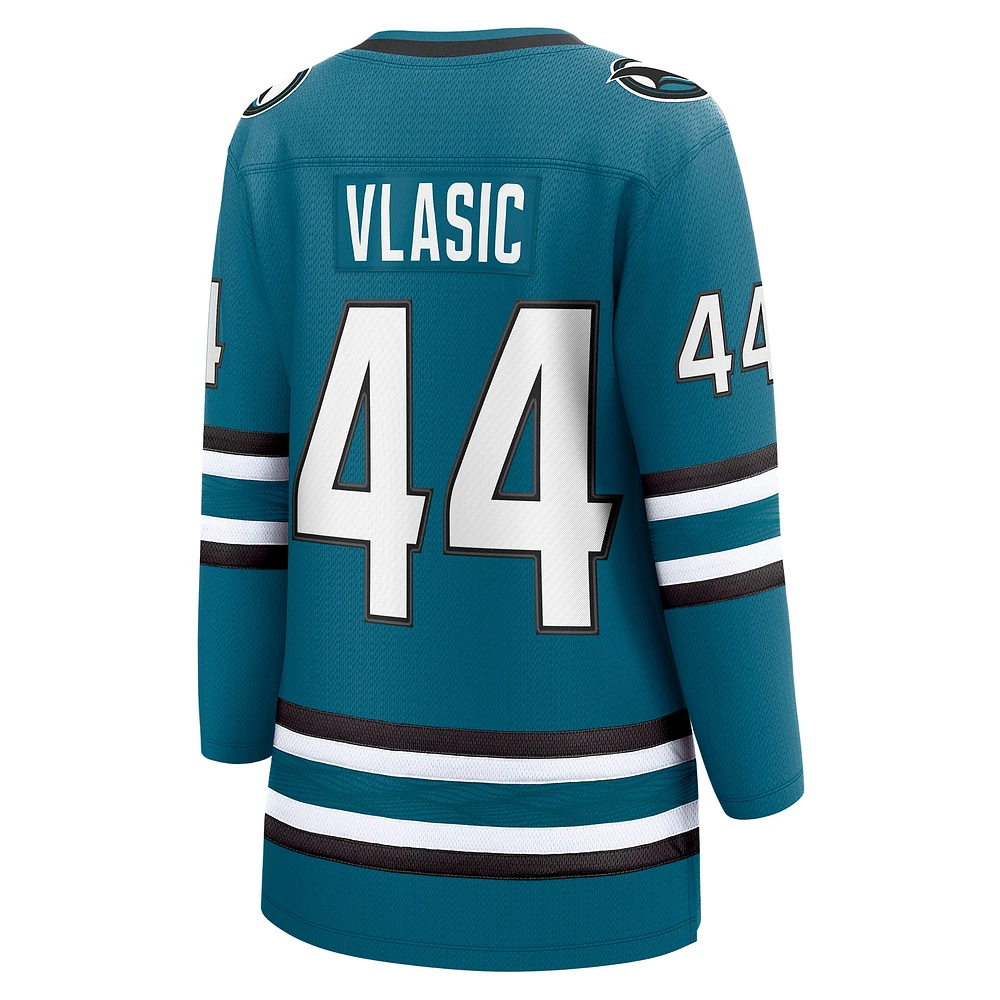 Fanatics pour femmes Marc-Edouard Vlasic Sarcelle San Jose Sharks Maillot de joueur échappé à domicile