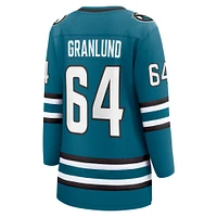 Maillot de joueur échappé à domicile des Sharks San Jose Fanatics Mikael Granlund pour femmes, sarcelle