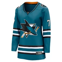 Women's Fanatics Nico Sturm Teal San Jose Sharks Home Breakaway Player Jersey