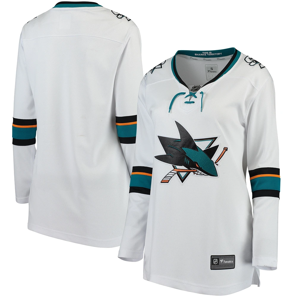 Maillot Breakaway extérieur des Sharks de San Jose Fanatics blanc pour femmes