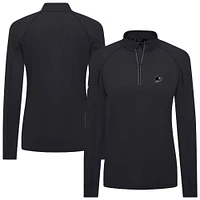 Haut à glissière quart de tour Kinetic Insignia Core Raglan pour femme Levelwear noir des Sharks San Jose
