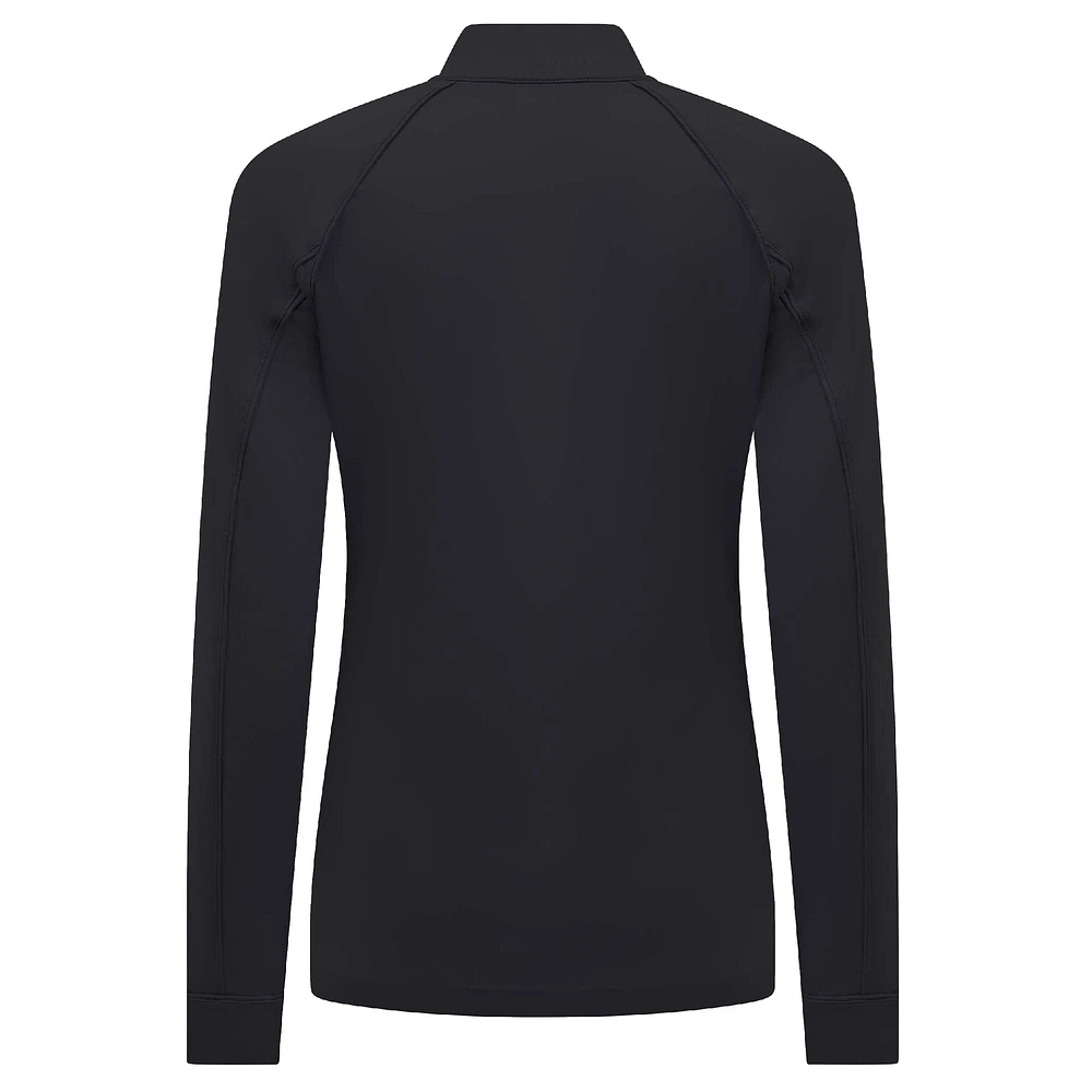 Haut à glissière quart de tour Kinetic Insignia Core Raglan pour femme Levelwear noir des Sharks San Jose