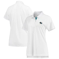 Women's Levelwear White San Jose Sharks Balance Raglan Polo