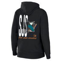 Women's WEAR by Erin Andrews Black San Jose Sharks Sponge Fleece Full-Zip Hoodie