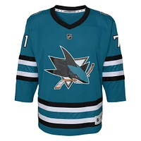 Youth Macklin Celebrini Teal San Jose Sharks Alternate Replica Player Jersey