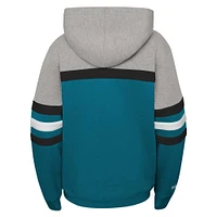 Sweat à capuche Mitchell & Ness pour jeunes, entraîneur-chef des Sharks de San Jose, bleu sarcelle