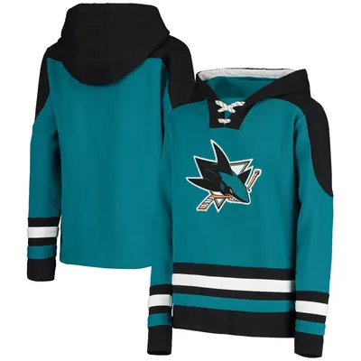 San Jose Sharks Youth Ageless Must-Have Lace-Up Pullover Hoodie - Teal