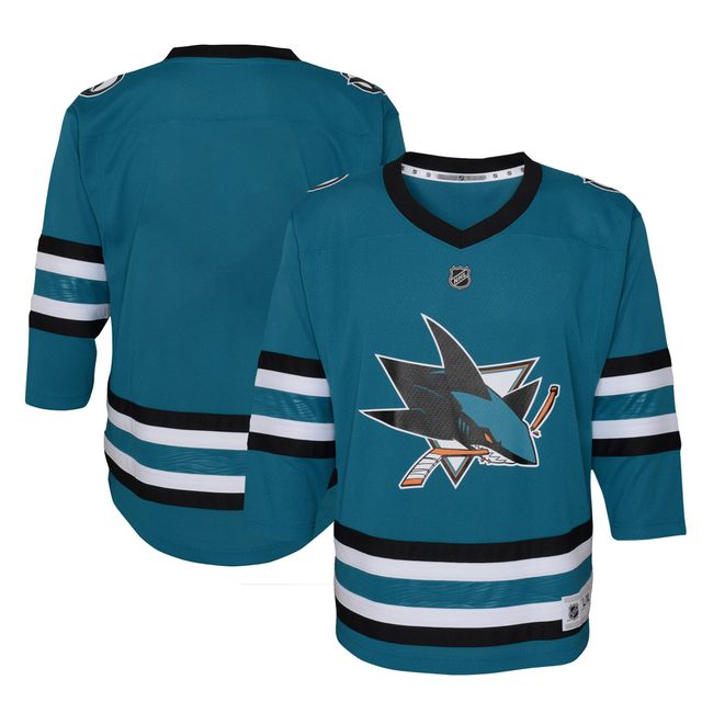 Maillot réplique des Sharks de San Jose bleu sarcelle pour jeune