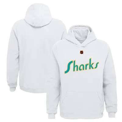 San Jose Sharks Youth Special Edition 2.0 Primary Logo Fleece Pullover Hoodie - White