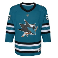 Youth Will Smith Teal San Jose Sharks Home Replica Player Jersey