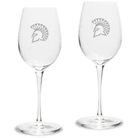 San Jose State Spartans 12 oz. 2-Piece Luigi Bormioli Titanium White Wine Glass Set