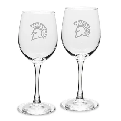 San Jose State Spartans 12oz. 2-Piece Traditional White Wine Glass Set