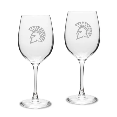 San Jose State Spartans 16oz. 2-Piece Traditional White Wine Glass Set