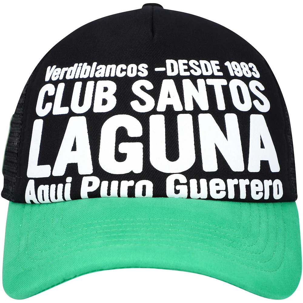 Men's Black Santos FC Club Gold Adjustable Hat