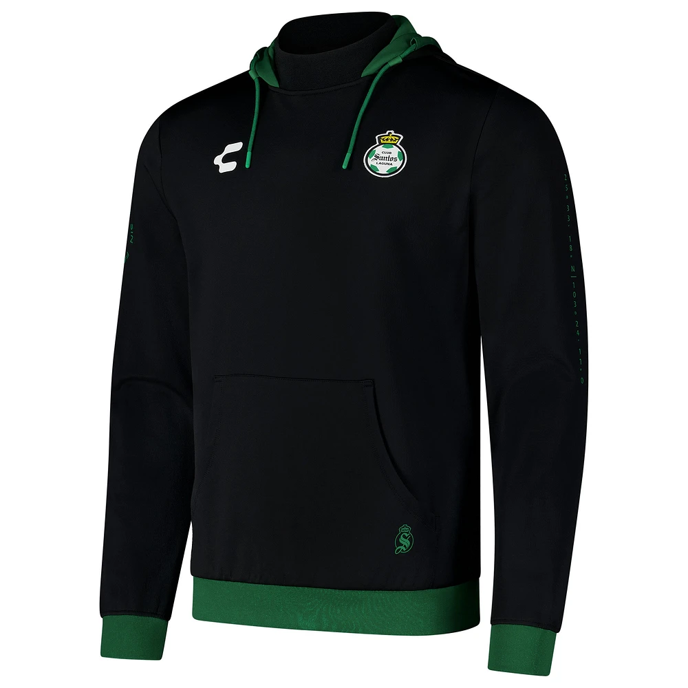 Sweat à capuche Charly Black Santos Laguna 2024/25 pour homme