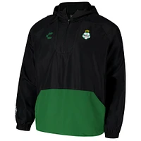 Men's Charly  Black Santos Laguna 2024/25 Raglan Quarter-Zip Windbreaker