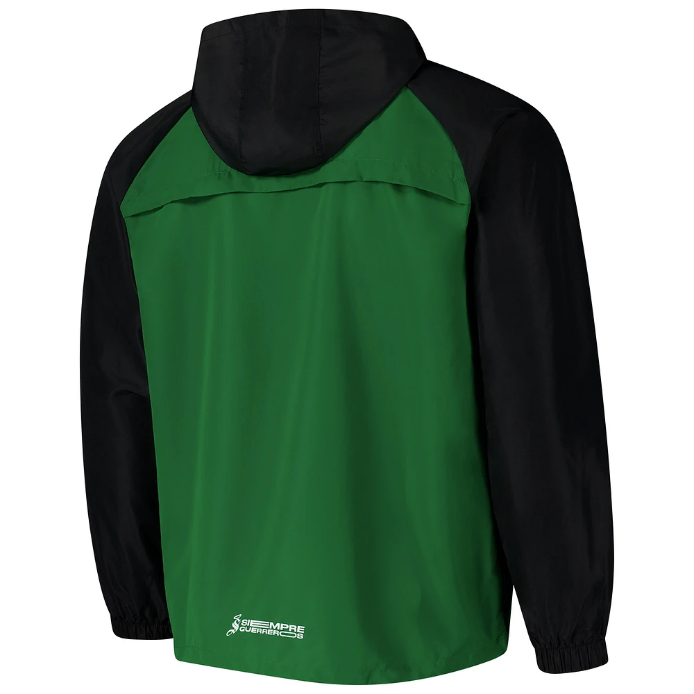 Men's Charly  Black Santos Laguna 2024/25 Raglan Quarter-Zip Windbreaker