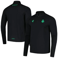 Men's Charly  Black Santos Laguna DRY FACTOR Raglan Quarter-Zip Top