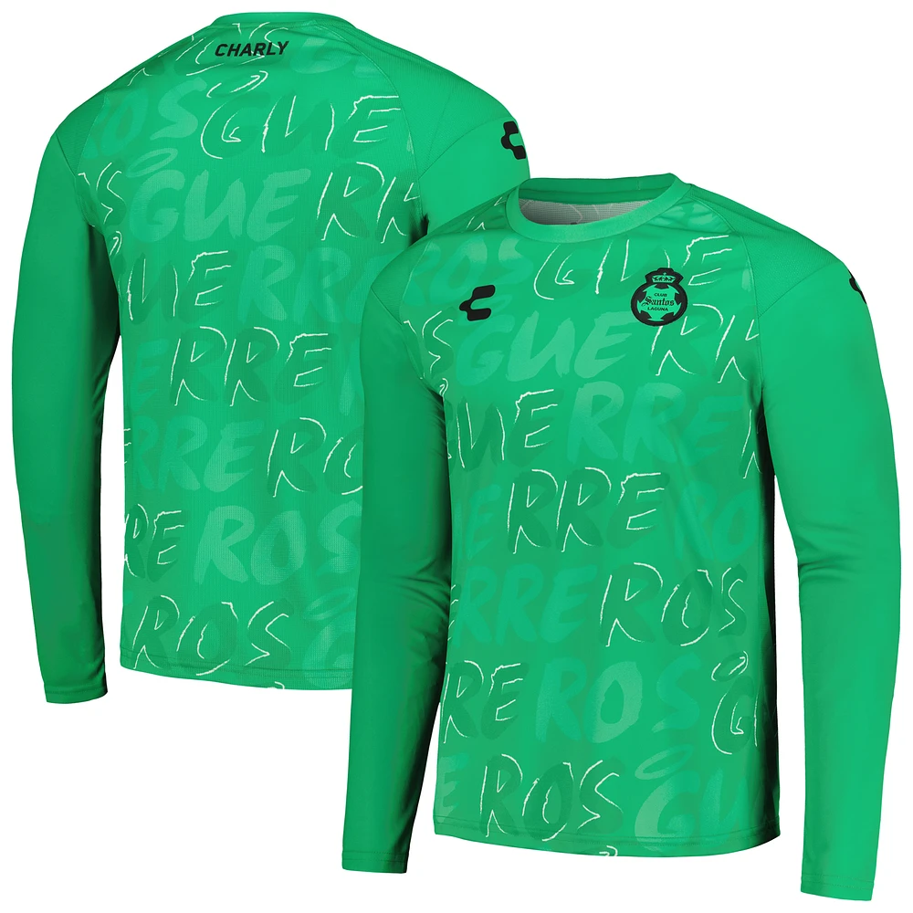 T-shirt d'entraînement à manches longues Charly Green Santos Laguna 2023/24 pour homme