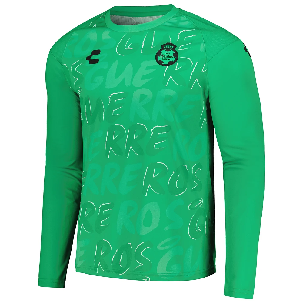 T-shirt d'entraînement à manches longues Charly Green Santos Laguna 2023/24 pour homme