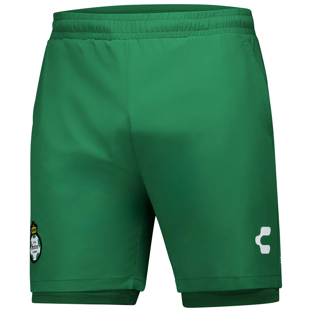 Men's Charly  Green Santos Laguna 2024/25 Lined Training Shorts