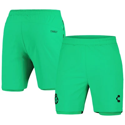 Short d'entraînement doublé Charly Green Santos Laguna DRY FACTOR 2023/24 homme