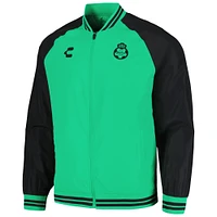 Blouson aviateur Charly Green Santos Laguna entièrement zippé pour homme