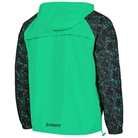 Men's Charly  Green Santos Laguna Half-Zip Windbreaker Hoodie Jacket