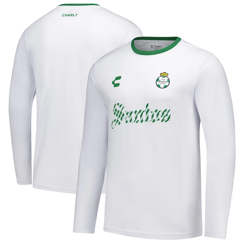 Men's Charly  White Santos Laguna Long Sleeve T-Shirt