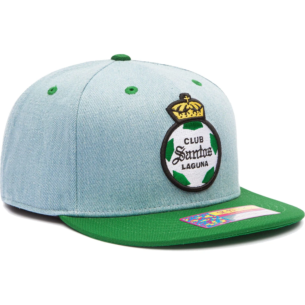 Casquette Homme Denim/Vert Santos Laguna Nirvana Snapback