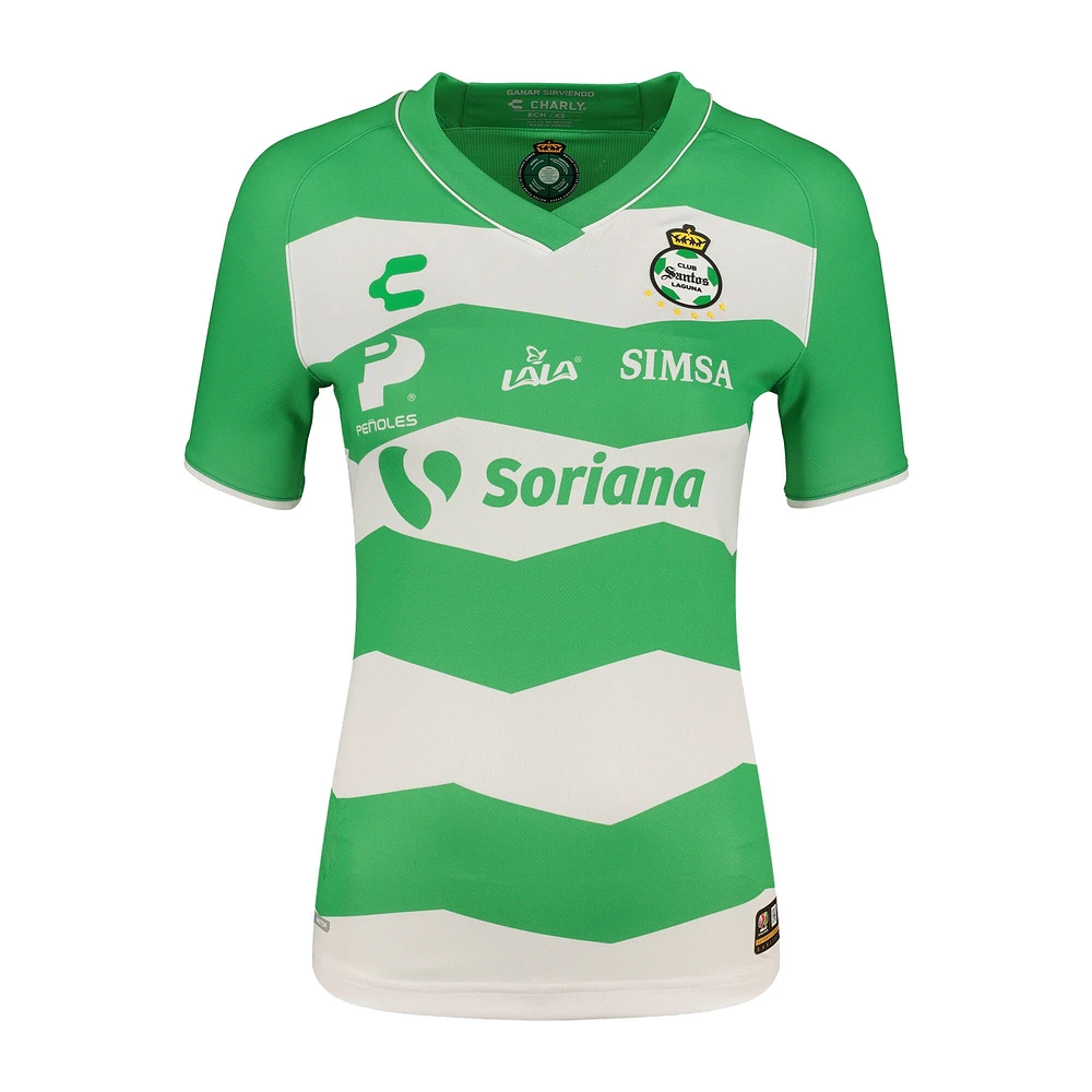 Maillot Femme Charly Blanc Santos Laguna Domicile Authentique 2023/24