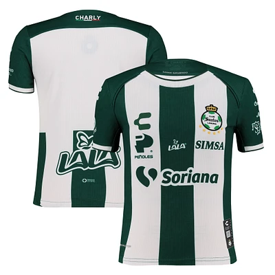 Maillot Charly Vert/Blanc Santos Laguna 2024/25 Domicile Authentique Enfant