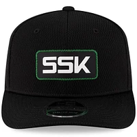 Men's New Era Black Saskatchewan Roughriders Sideline 9SEVENTY Stretch-Snap Hat