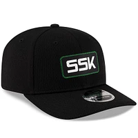 Men's New Era Black Saskatchewan Roughriders Sideline 9SEVENTY Stretch-Snap Hat