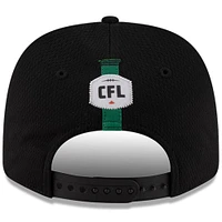 Men's New Era Black Saskatchewan Roughriders Sideline 9SEVENTY Stretch-Snap Hat