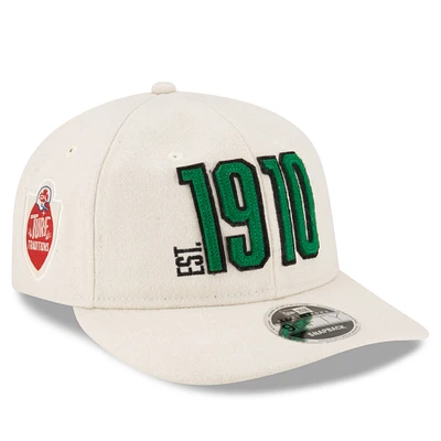 Men's New Era Cream Saskatchewan Roughriders Turf Traditions Retro Crown 9FIFTY Adjustable Snapback Hat