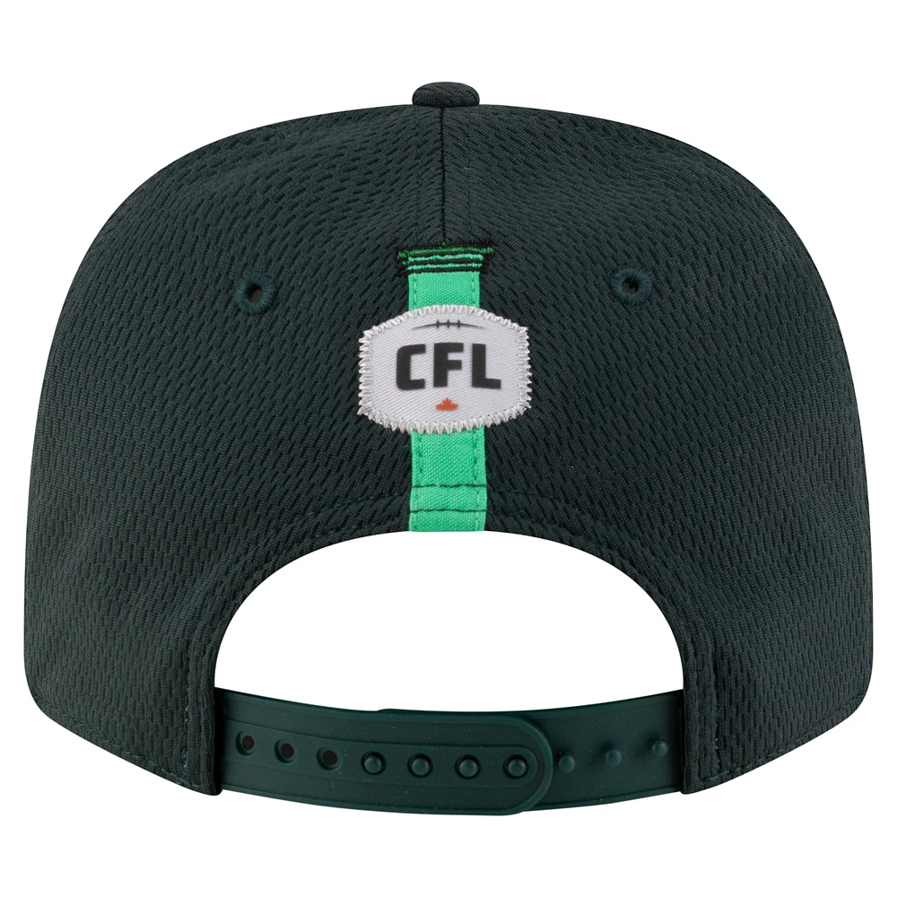 Men's New Era Dark Green Saskatchewan Roughriders Sideline Alternate 9SEVENTY Stretch-Snap Hat