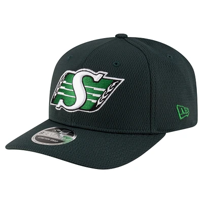 Men's New Era Dark Green Saskatchewan Roughriders Sideline Alternate 9SEVENTY Stretch-Snap Hat