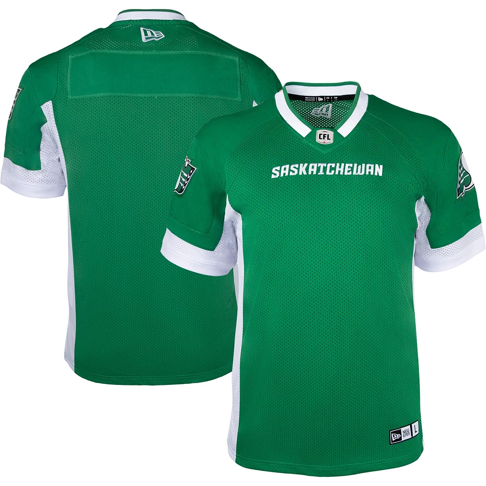 Réplique de maillot New Era Saskatchewan Roughriders 2023 pour homme, vert