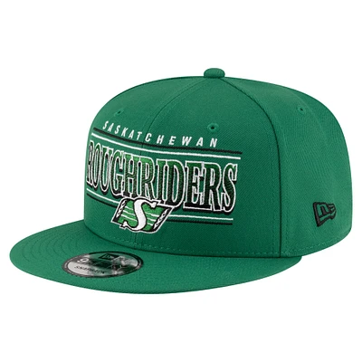 Men's New Era Green Saskatchewan Roughriders Sideline 9FIFTY Snapback Hat