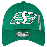 Casquette ajustable 9TWENTY Sideline des Roughriders de la Saskatchewan New Era verte pour homme