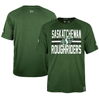 Men's New Era  Green Saskatchewan Roughriders Sideline Varsity Performance T-Shirt