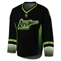 Men's Black/Kelly Green Saskatchewan Rush Replica Jersey