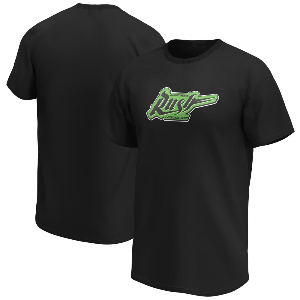 Men's Black Saskatchewan Rush Primary Logo T-Shirt