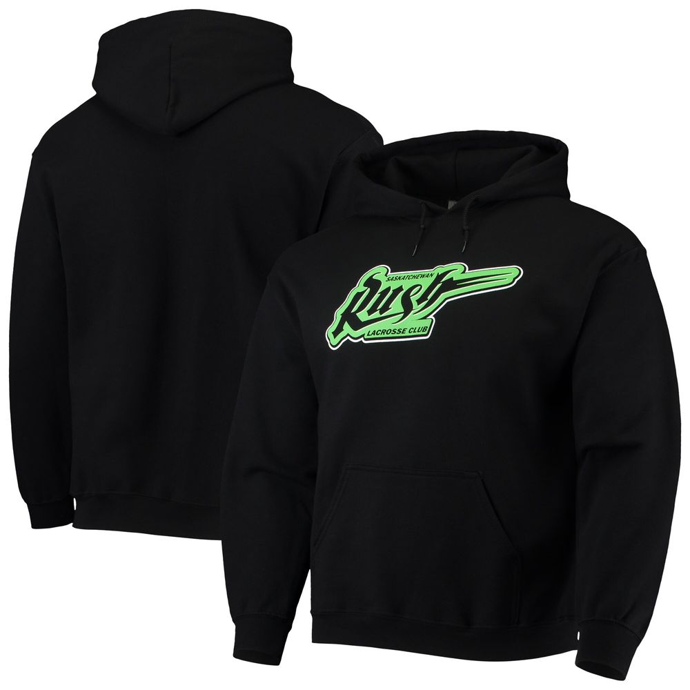 Men's Black Saskatchewan Rush Solid Pullover Hoodie