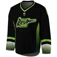 Maillot noir Saskatchewan Rush pour hommes - Réplique sublimée