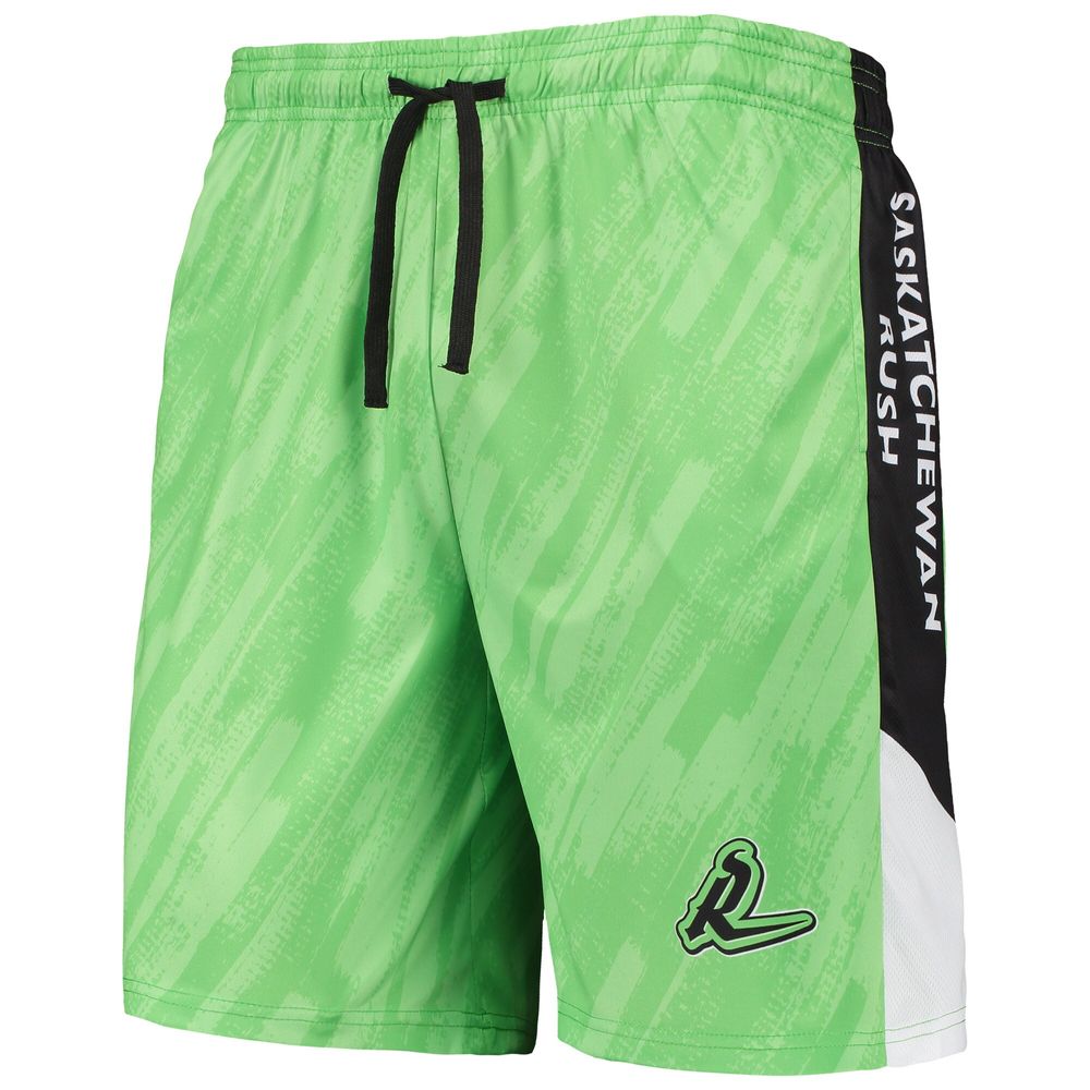 Men's FOCO Green Saskatchewan Rush Static Mesh Shorts