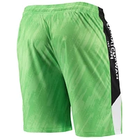 Short en filet statique FOCO Saskatchewan Rush pour hommes, vert